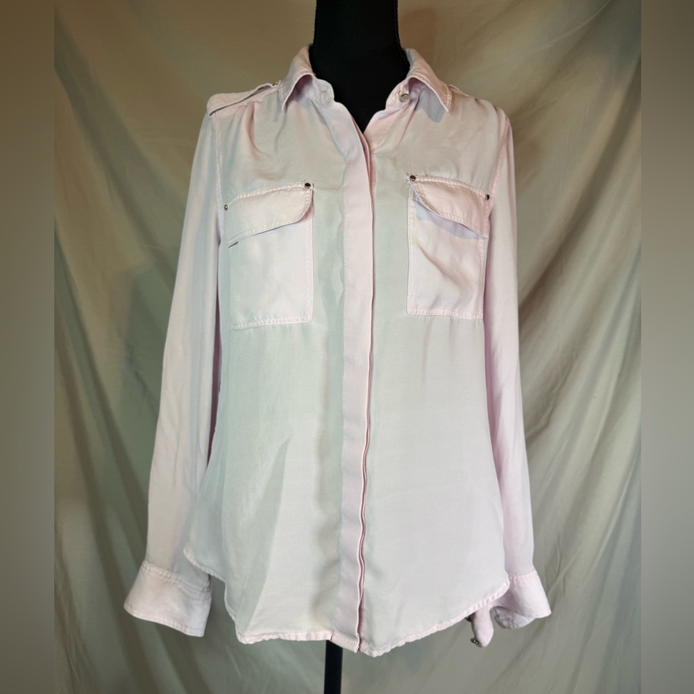 White House Black Market 100% Silk Button-Up Blouse 🌸✨